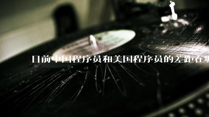 目前中国程序员和美国程序员的差距在哪里？